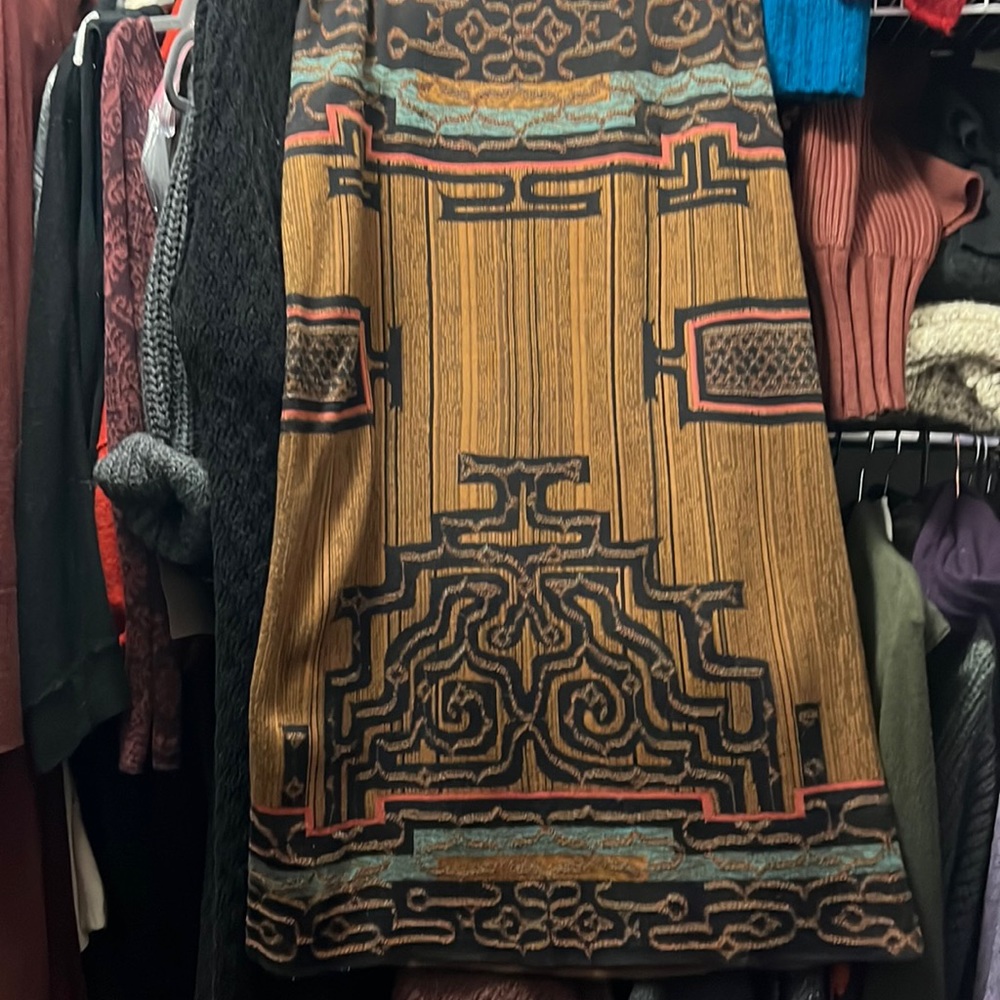Peruvian Connection knitted pima pull on straight skirt sz XL